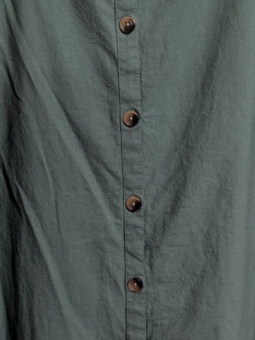 St. John’s Bay Women's Midi Skirt Sz 2X Olive Green Button-Front - Picture 6 of 6